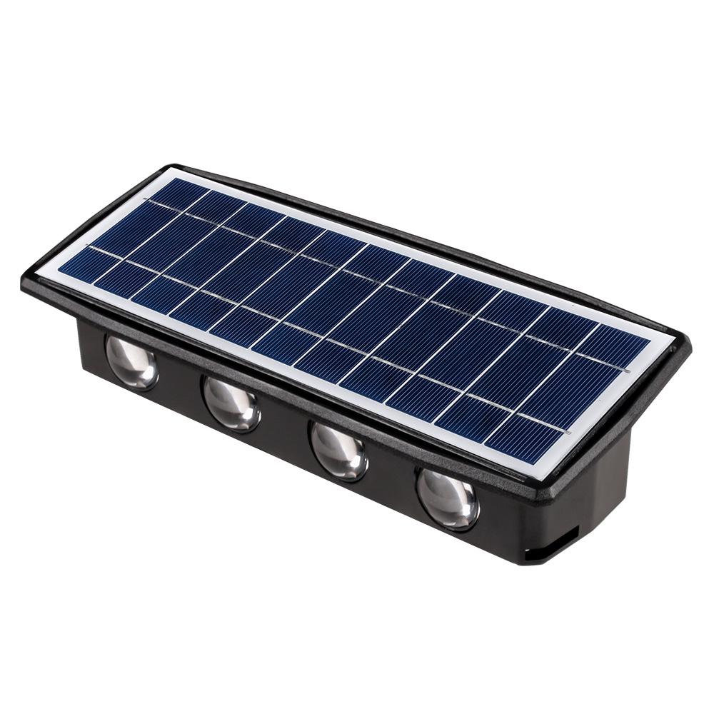 Solar Double Head Wall Light: Waterproof Outdoor Spotlight for Villas and Courtyards