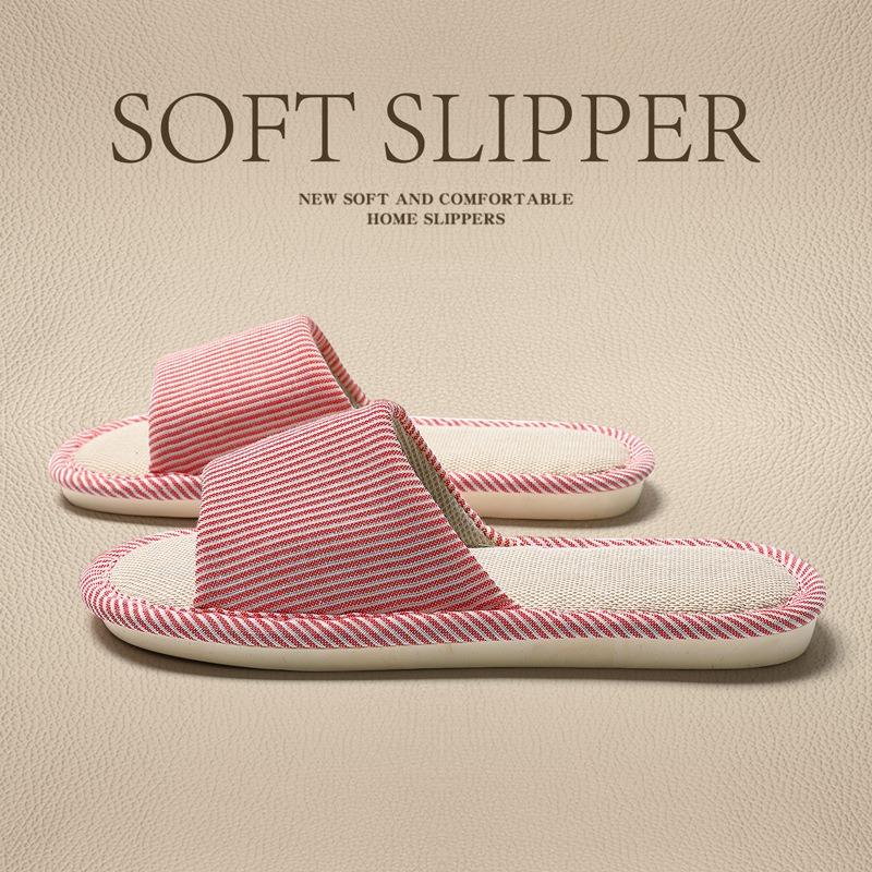 

Осенние льняные тапочки женские новые всесезонные универсальные домашние нескользящие дезодорирующие хлопково-льняные тапочки мужские 40