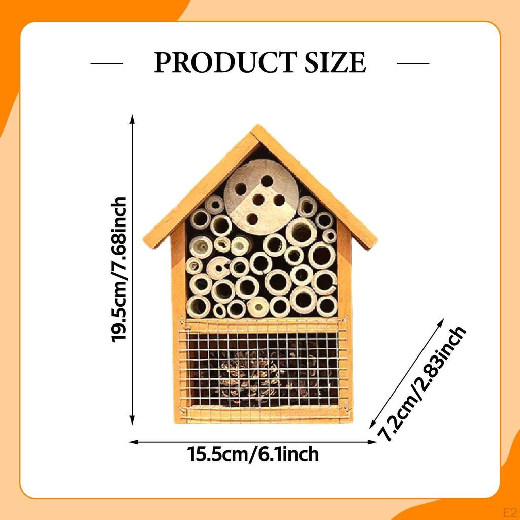 Domek dla pszczół do siedliska ogrodowego z hotelem dla motyli i wiszącym designem