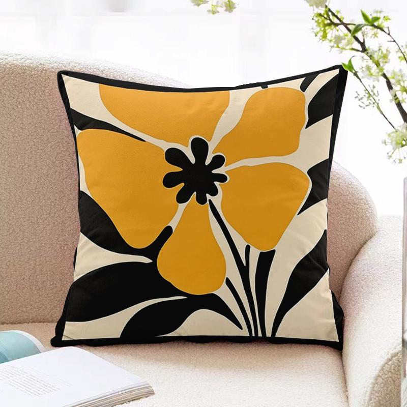 American Retro Pillow Cover Sofa Living Room Cushion Cover Office Waist Pillow Bedside Square Pillowcase Removable and Washable