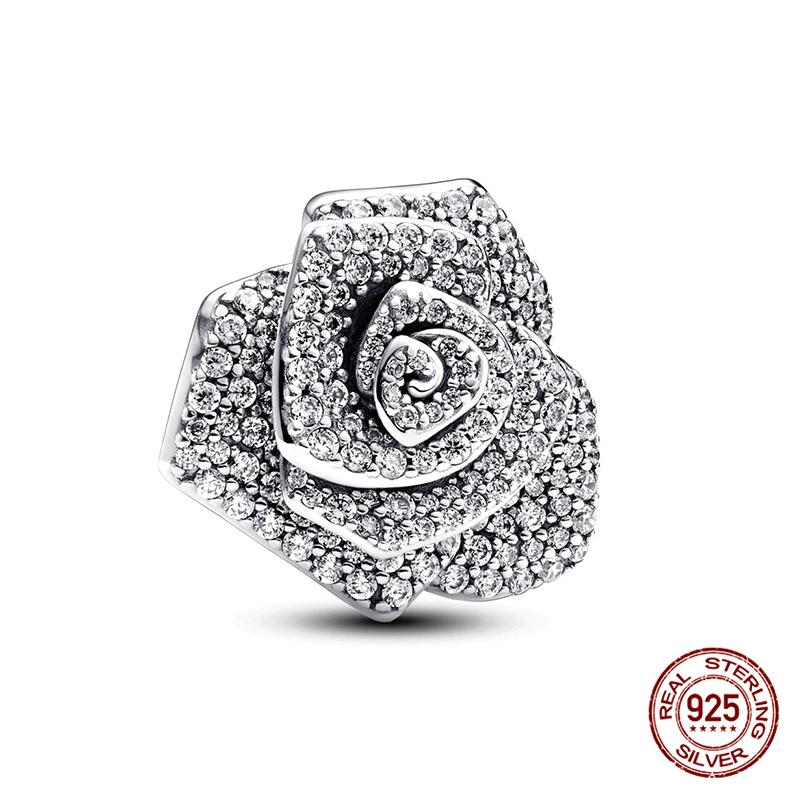 Charms Copper Rose Series Charms Beads Fits 3Mm Original Bracelet Necklace Womens Diy Fine Jewelry Gifts Making