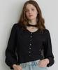 TMAKER Pearl Scarf Blouse Bk
