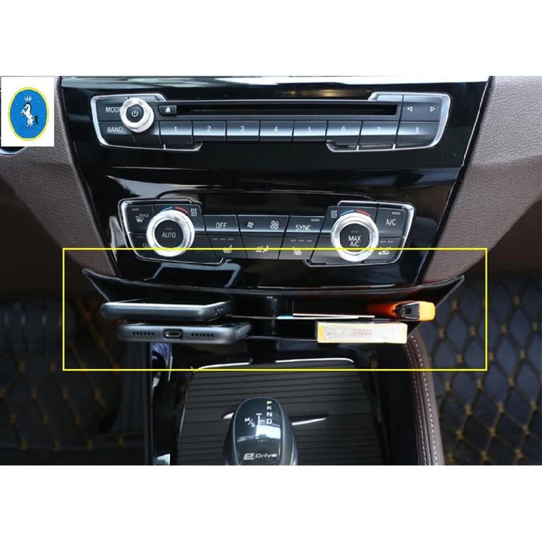 Plastic Car Central Storage Box Console Tray Container Multi-function Decor Cover For BMW X1 F48 2016 -  Black Accessories