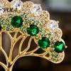 Brooch Pin, Wishing Tree Design Lapel Pin with Sparkling Layered Rhinestones, Hollow Branches Badge for Suits Coats Cheongsam Banquets