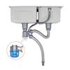 Pack Of 2 Kitchen Sink Drain Set Featuring Removable Basket and Sealing Stoppers In Sturdy Stainless Steel Materials