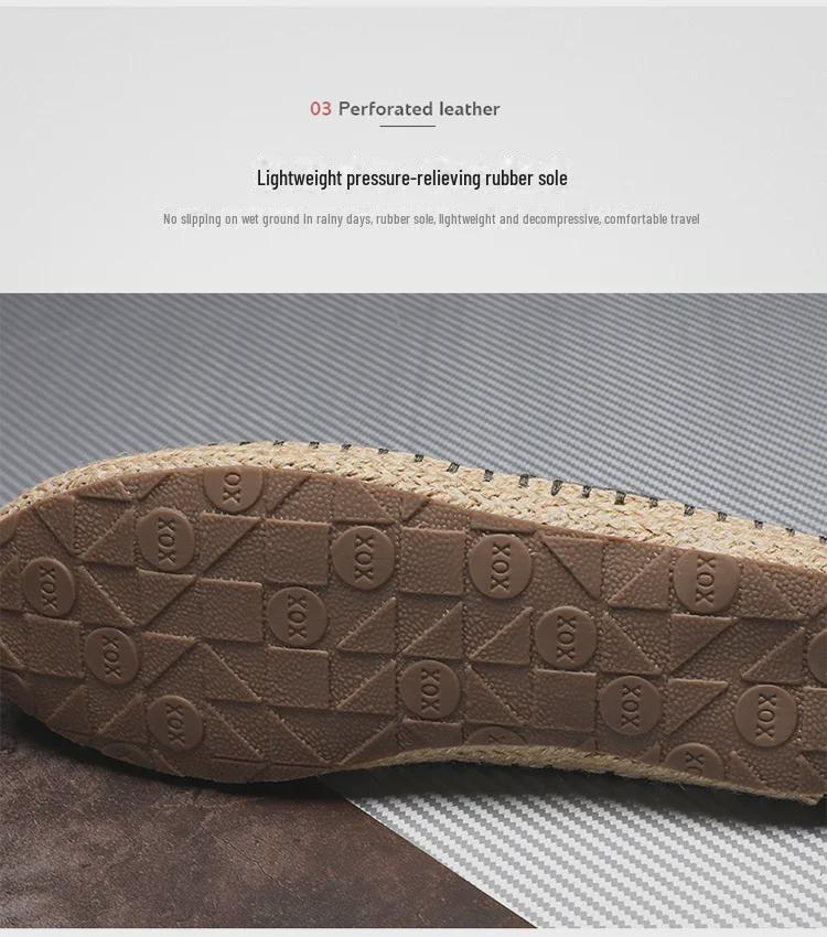 Pantofi casual de vară pentru bărbați, stil chinezesc, din in, slip-on