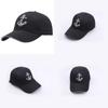 Navy Anchor Black Embroidered Baseball Caps Unisex Hats Men Streetwear Women