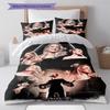 Adele Muster Bettwäscheset Bettbezug Kissenbezug Heimdeko Geschenk (1 Bettbezug + 2 Kissenbezüge, ohne Füllung)