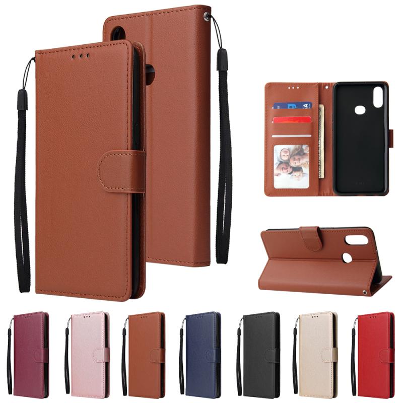 For Samsung A10S A20S Cellphone Cover Mobile Phone Shell Buckle Closure Cards Slots PU Leather Smart