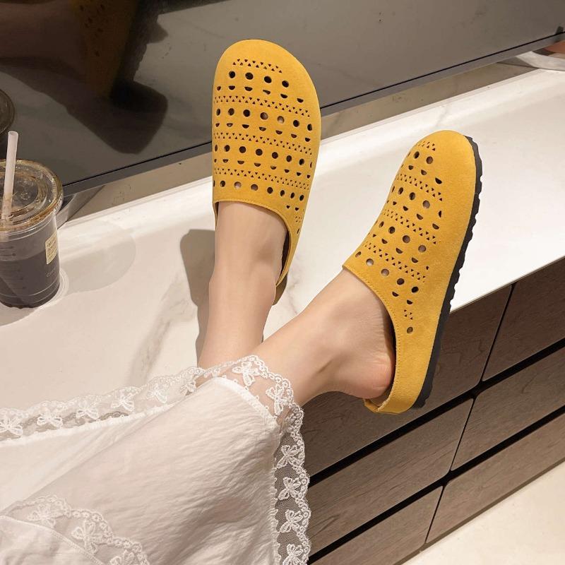 Summer Shoes Fashionable Breathable Crocs Comfortable Inward-height-increasing Flip-flops