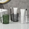 Plastik Mundspülbecher Transparent Zahnbürstenhalter Mode Kinderzähne Becher Zuhause Badezimmer