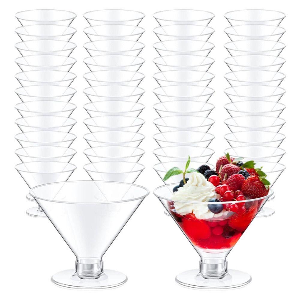 10pcs Durable Plastic Champagne Flute Goblet Clear Margarita Glasses Cocktail Cups  Wedding