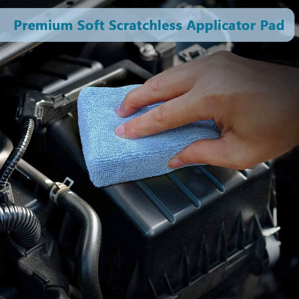 Car Wash Sponge, 10 Pack Microfiber Polisher Buff Soft Car Motorcycle Scale Removal Polishing Glass Car Beauty Maintenance