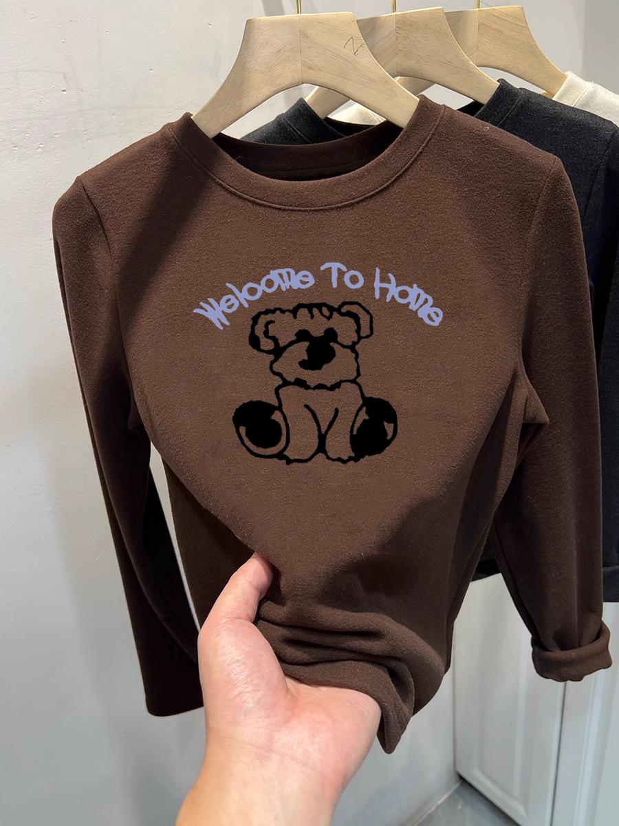 

Highly Recommended: Women s Double-Sided Brushed Velvet Long-Sleeve T-Shirt for Autumn/Winter - Stylish, Thick, and Warm L