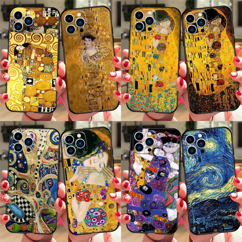 Starry Night Klimt Kiss Funda For OPPO Reno 8 Lite 10 11 12 13 14 Pro 11F 12F 13F 14F OPPO Find X8 X5 X6 X9 Pro Case