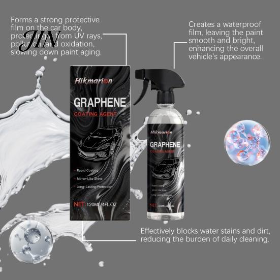 Car Paint Protection Graphene Ceramic Coating Agent, 120ml Sealant for Mirror Maintenance Spray Shine, Quick Dry UV & Acid Rain Agent