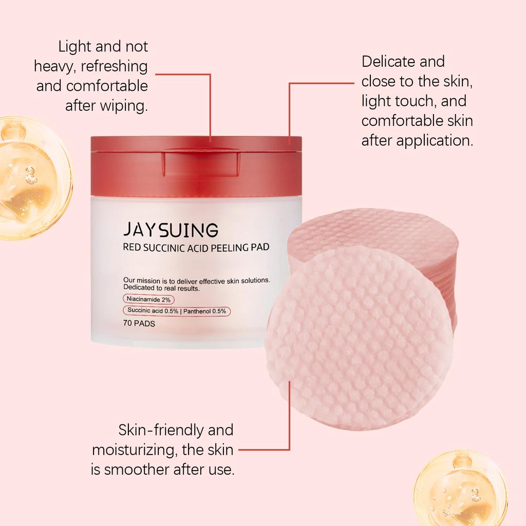 JAYSUING Gentle Rejuvenating Essence Cotton Pads Salicylic Liquid Toning Facial Delicate Care Wet Compress Pads
