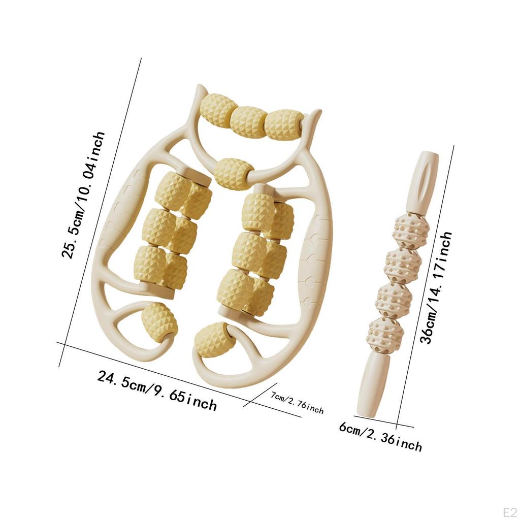 2 Massage Rollers for Fascia And Thigh Muscle Relaxation.