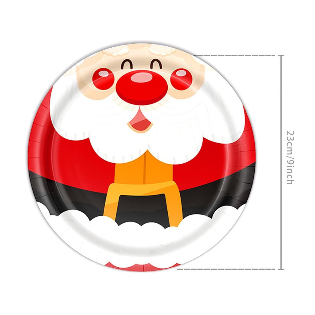 Neues Weihnachts-Cartoon Kinderparty Einweggeschirr-Set: Teller, Tassen, Servietten, Dekorationen