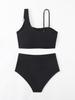 2024 Women's Solid Color Split Bikini - Stylish & Trendy Swimsuit