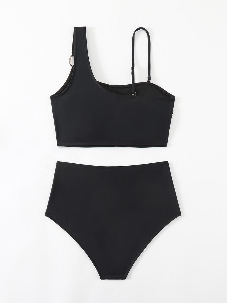 2024 Women's Solid Color Split Bikini - Stylish & Trendy Swimsuit