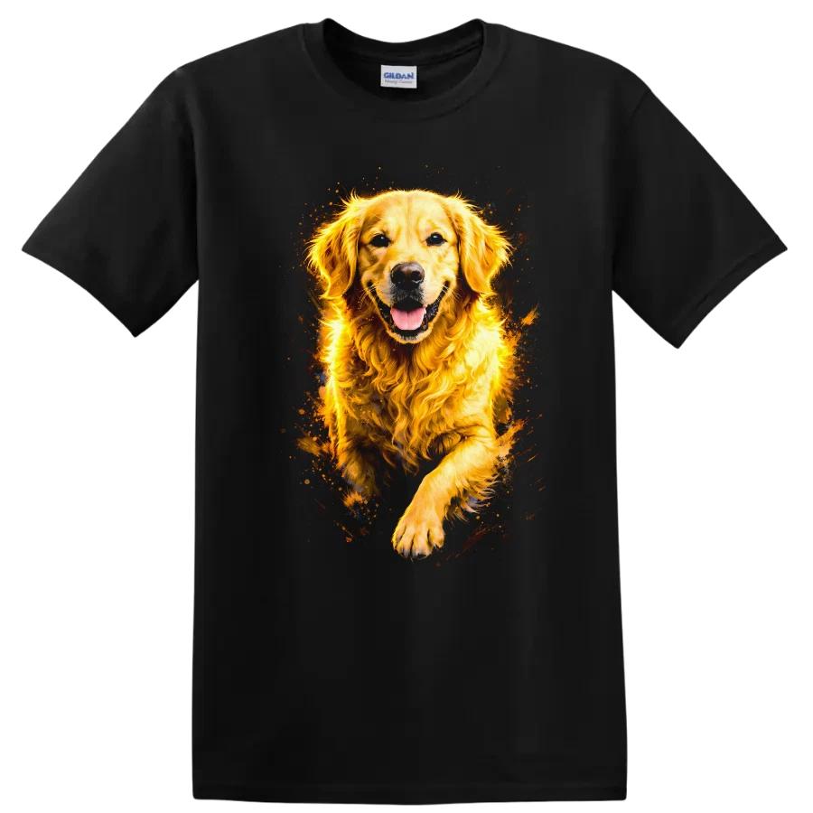 Golden Retriever Dog Running T Shirt Cute Pet Lover Gift Tee