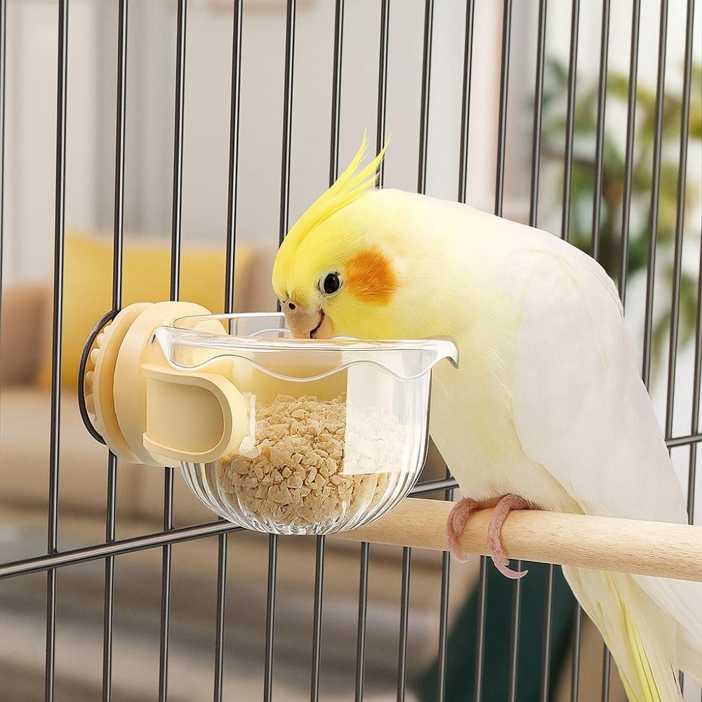 Bird Drinking Cup Hanging Bird Food Bowl Removable Wide Mouth Parrot Water Bowl Anti Spill Parrot Feeding Bowl Bird Cage