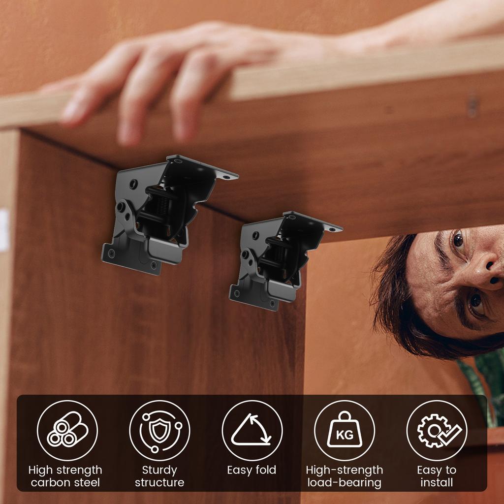 6 st Bordsben i kolstål Fällbart fäste Mångsidiga Starka Lastbärande Bordsfötter Fällbart Gångjärn för Möbelben Skåp