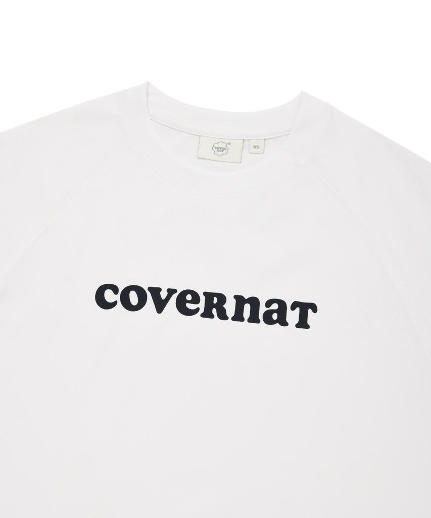 COVERNAT WOMAN Cooper Logo Ice Crop T-Shirt White