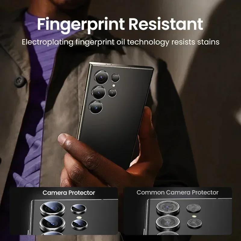Camera Lens Protector Glass For Samsung S23 S24 Ultra Plus Full Cover Lens Metal Protector Ring For Galaxy S22 Ultra Camera Film