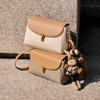 Mrs. Qiao High-End Bag 2025 New Women's Crossbody Bag Trendy Small Bag Women's Autumn Winter Single Shoulder Genuine Leather Women's Bag