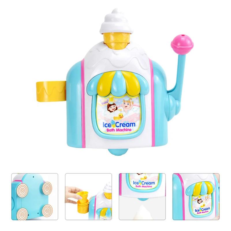 Bubble Ice Cream Hot Selling Children Bathroom Water Playing Toys Fun Press Shower Bubbles Machine Bath Blower toy for kids gift