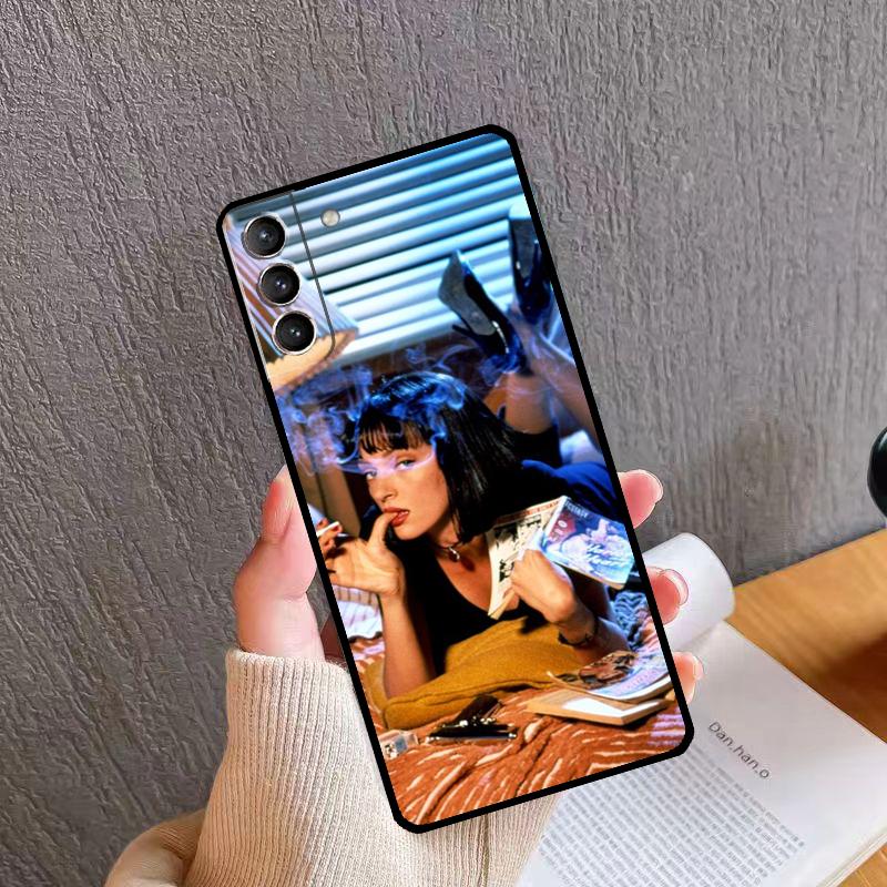 Pulp Fiction Movie Poster Phone Case For Samsung Galaxy S25 S26 Ultra S20 S21 S22 S23 S24 S10 Plus S24 FE S25 FE Cover