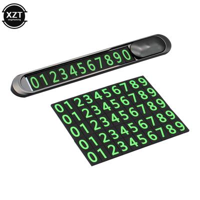 1pc Phone Number In The Car Business Card Temporary Parking Card Plate Car Stickers Styling Hidden Switch Auto Accessories