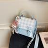 Schoolbag1011 New Ins Backpack Women's Fashion Plaid Student Class Bag Trend Casual Light Travel Backpack