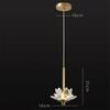 Modern Minimalist Luxurious Pendant Lamp Zen Crystal Lotus Light Creative Single Head Balcony Bedroom Bedside Led  Home Decor