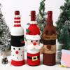 1/3PCS Cute Handmade Christmas Sweater Wine Bottle Cover for Christmas Decorations Xmas Gifts Navidad Party Decorations