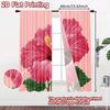 2D FLAT PRINTING 2pcs Curtains (Without Rod) Floral Elegance in Bloom Ramadan Festival Fashion Curtains Versatile Polyester