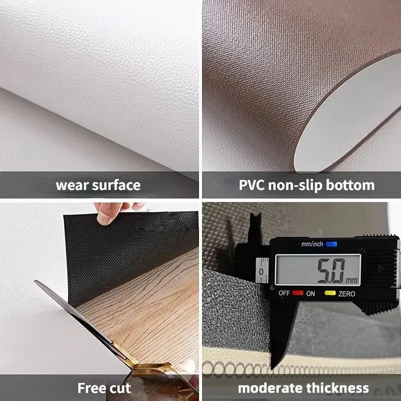 Pvc Leather Washable Kitchen Floor Mat Scrubbable Waterproof Non-Slip Carpet Dirt-Resistant Oil-Resistant Scratch-Resistant Rug