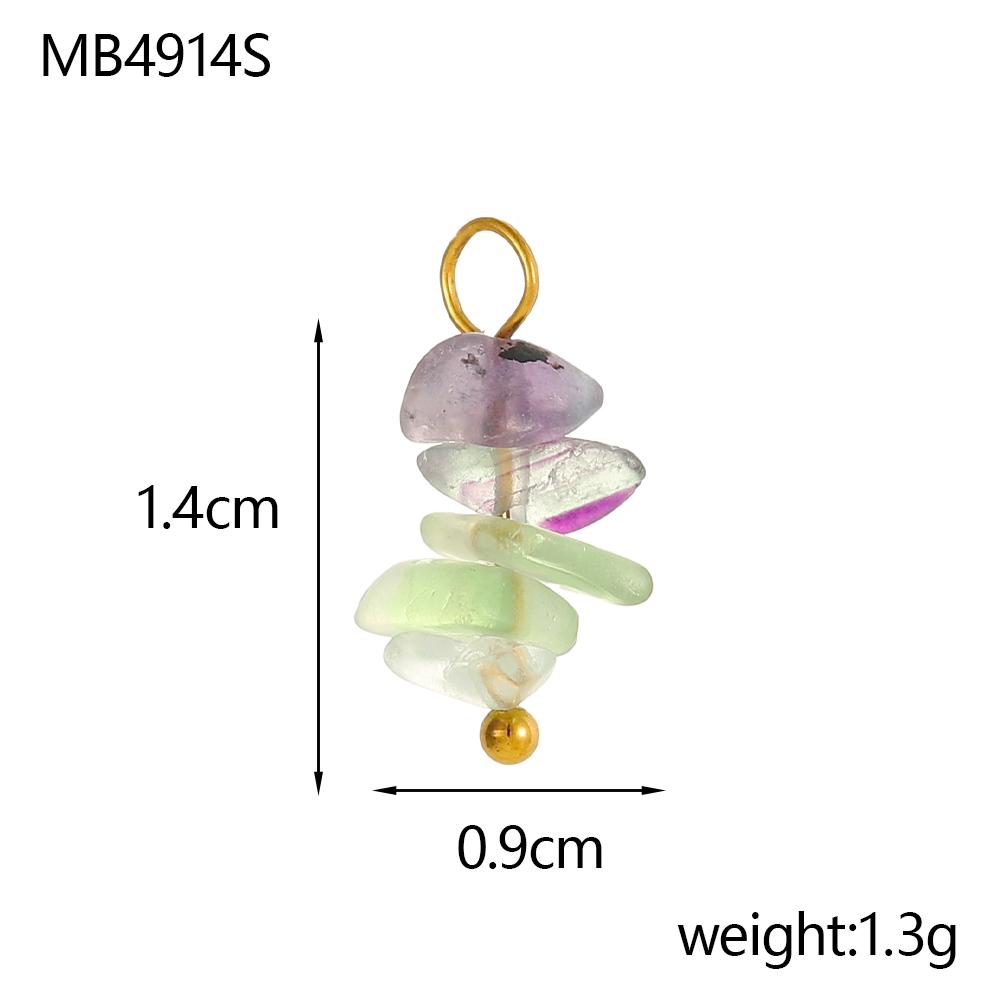 CARLIDANA Rainbow Color Beaded Charm Natural Stone Pendant Beads with Nine Needle Pin for Necklace Earrings DIY Jewelry Making