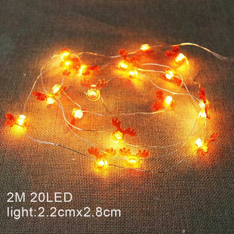 2M Fairy String Lights Santa Claus Snowman LED Garland String Lights Bedroom Garden Decorations 2025 Merry Christmas Supplies