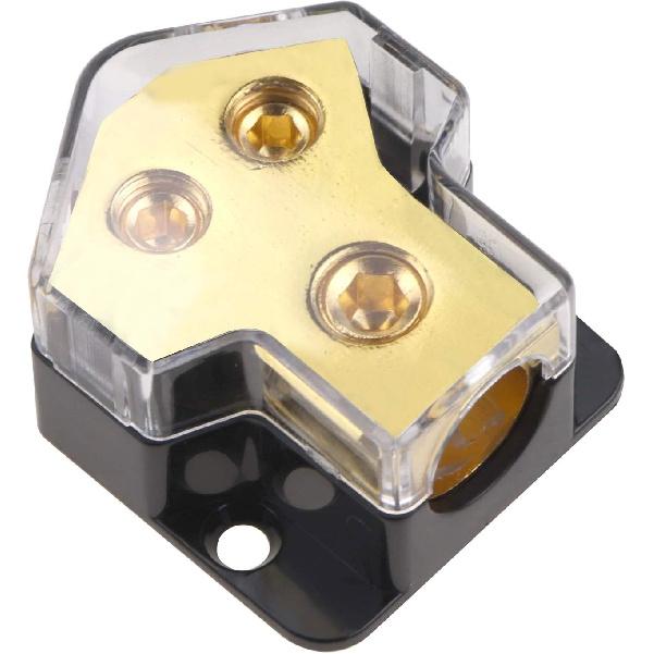 0/2/4 Gauge In 4/8 Gauge Out 2 Way Power Ground Distribution for Car Audio Splitter