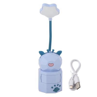 Kinder Leselampe Niedliches Design USB-Aufladung Warmes Licht 360 Grad Schwanenhalsverstellung Sicher