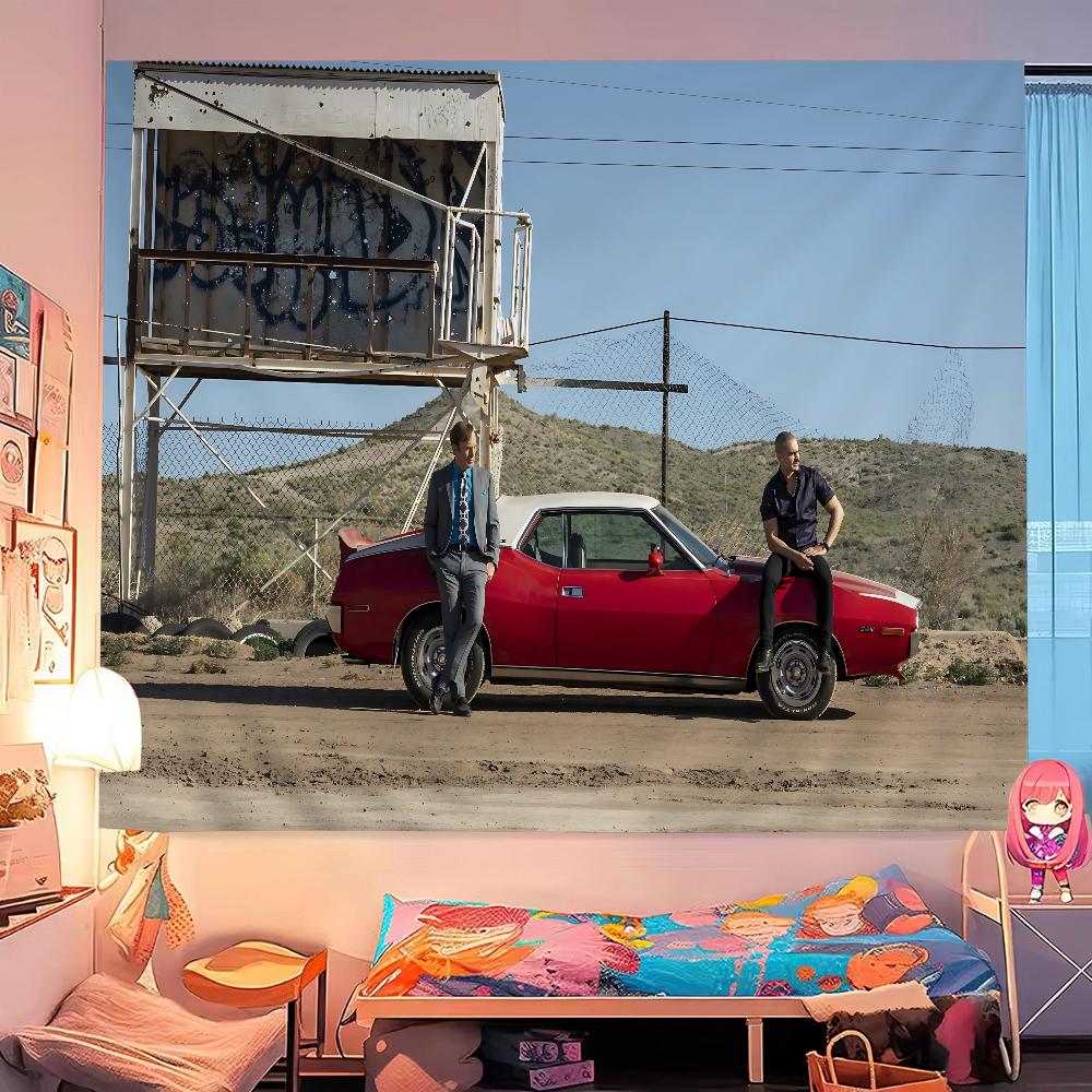 Classic Movies Better Call Saul Cartoon Tapestry Hippie Flower Wall Carpets Dorm Decor Art Home Decor