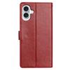 For iPhone 17 Leather Case Wallet Stand Phone Cover with Handy Strap