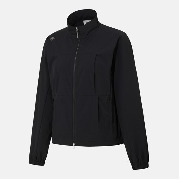 Descente Women'S Stand-Neck Woven Jacket Black Sr322Pwt71