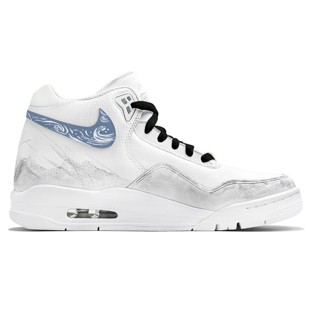 Nike Flight Legacy Boodschappentas, Jiang He Xiang, First Culture V Basketbalschoenen Unisex Wit Blauw BQ4212-101(TeamTwo-tas)