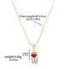 Fashion Gold Color Chain Red Crystal Heart Pendant Necklaces for Women Girls Valentine's Day Birthday Gifts High Quality