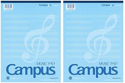 

KOKUYO Note Campus Music Notebook Отчет Тип A4 5 строк партитура 12 ярусов 30 листов [Набор 2] ON-70N