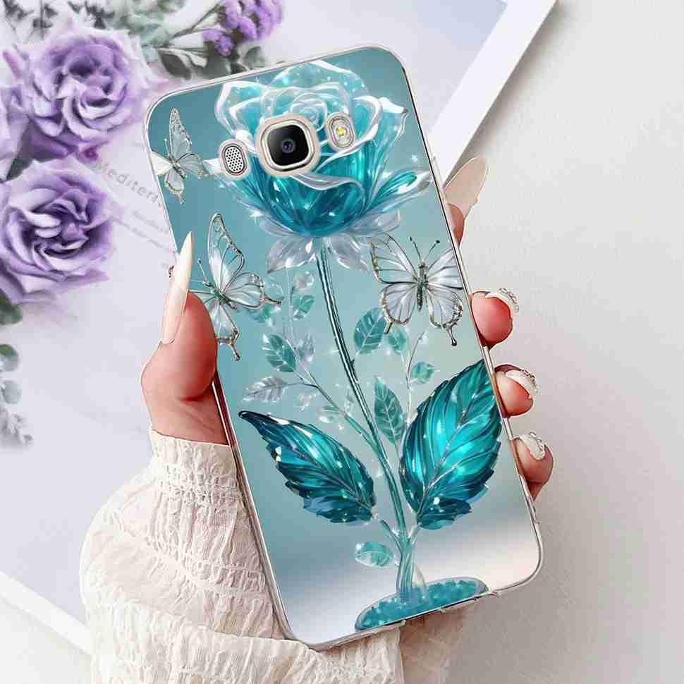 For Samsung Galaxy J7 2016 SM-J710FN Cartoon Animals Soft Silicone TPU Cover For Samsung J7 Core SM-J701F Fashion Flowers Shell